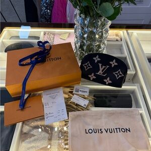 Louis Vuitton Black and Pink Monogram Glasses Case